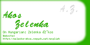 akos zelenka business card